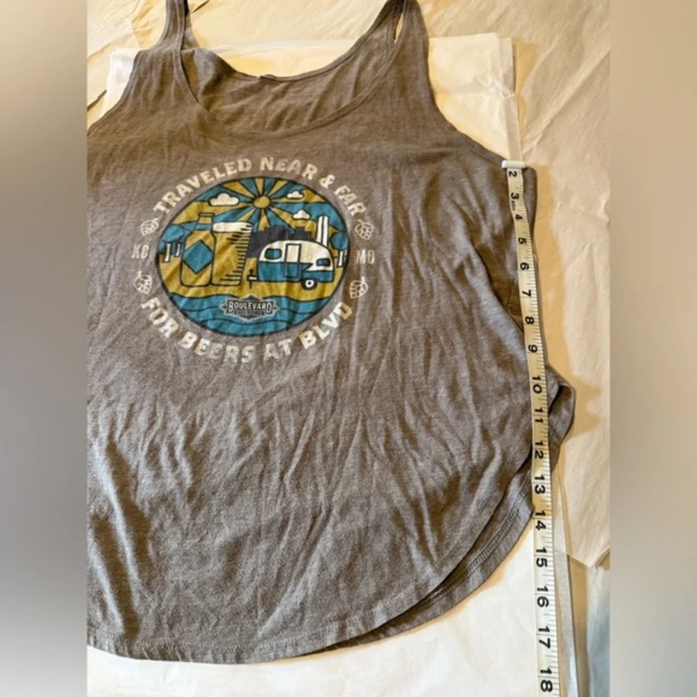 Women’s Boulevard Brewing Co. Tank Top – “Traveled Near & Far” Graphic | Size L - Picture 9 of 9